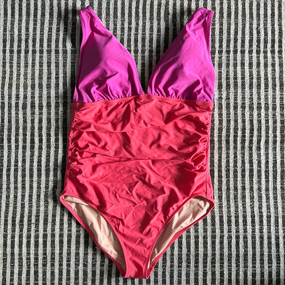 J.Crew ruched swimsuit one piece - Picture 2 of 4